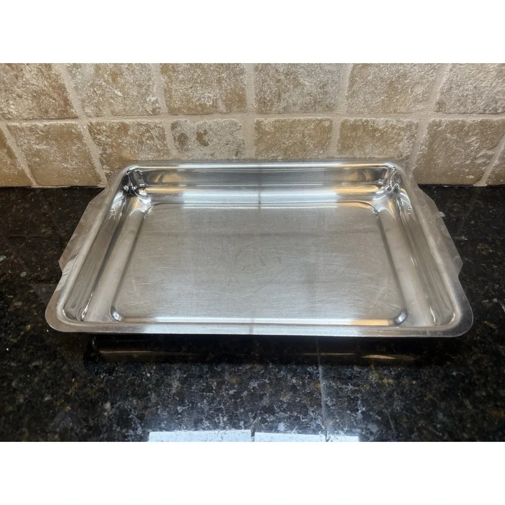Guy Degrenne 18/10 Stainless Steel Cookware Baking Dish Pan Tray France 9x13x2